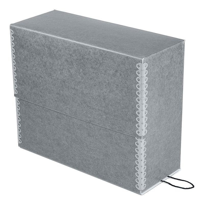 Lineco Archival Document Storage Box with Metal Edge, Acid-Free Gray Boxboard, Organize and Store Files, Prints, Photos, Jumbo-Sized Case 15.5" x 12.5" x 5" Wide - Image 2